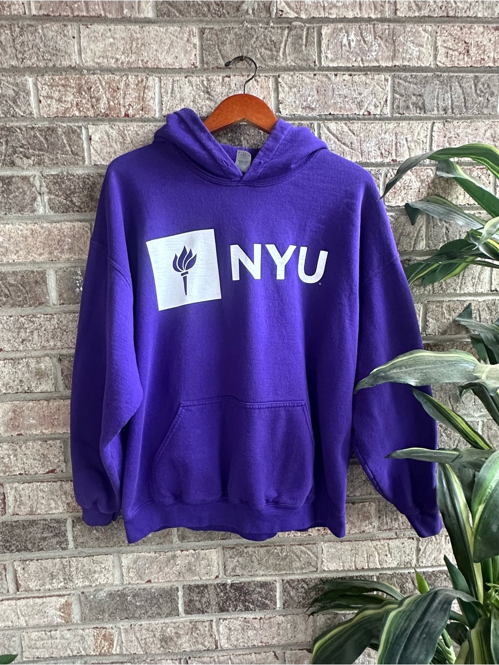 Gildan Men’s Purple NYU Heavy Blend Hoodie XL